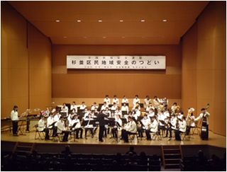 日本大学第二中学・高等学校学生による吹奏楽の演奏